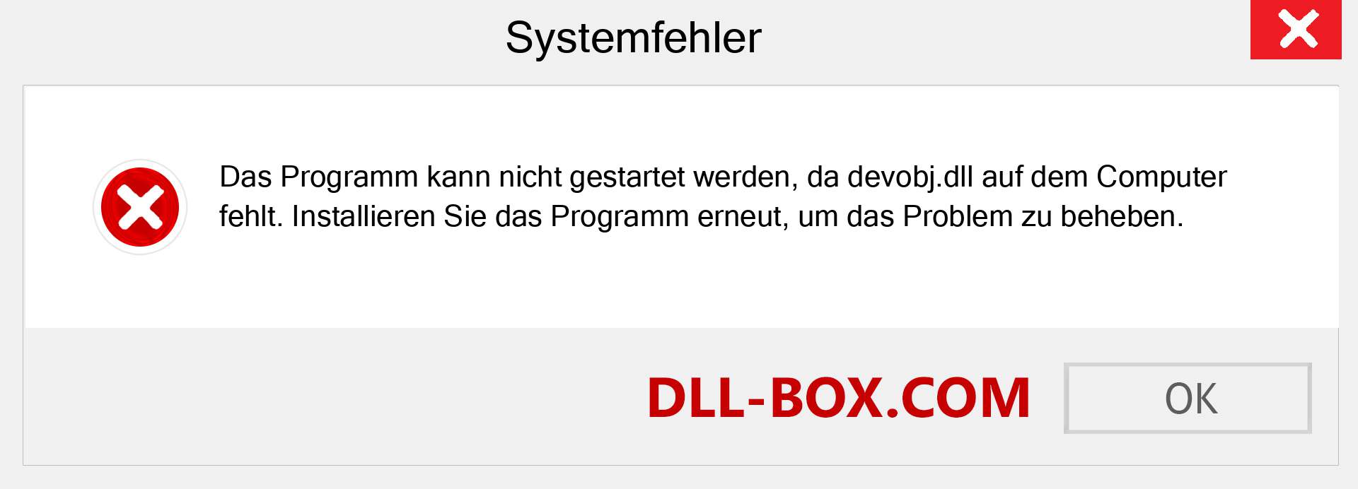 devobj.dll-Datei fehlt?. Download für Windows 7, 8, 10 - Fix devobj dll Missing Error unter Windows, Fotos, Bildern